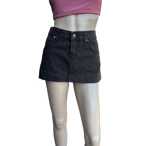 New Citizens of Humanity by Jerome Dahan Brown Jean Denim Micro Mini Skirt 28 - Picture 1 of 12